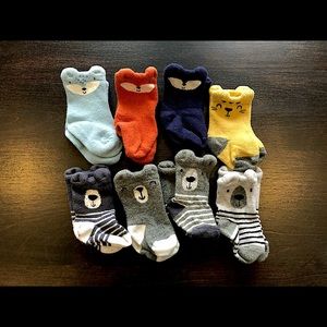 6 pairs baby boy socks